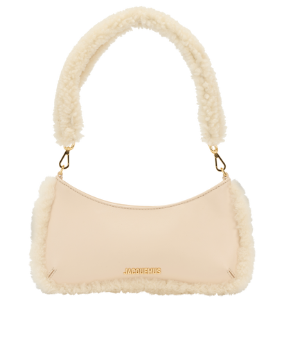Le Bisou Doux, &pound;250, Handbags, Cream, Leather/Shearling, Front view